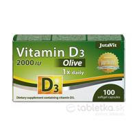 JutaVit Vitamín D3 2000IU (50 µg) Oliva mäkké kapsuly 100ks